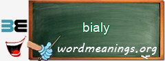 WordMeaning blackboard for bialy